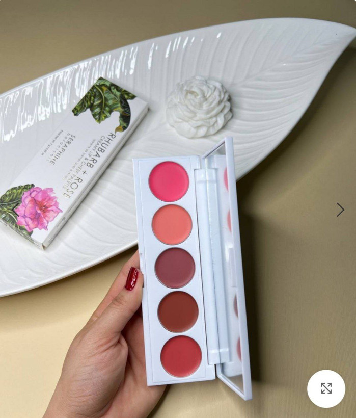 پالت رژ و رژگونه کرمی سرافین مدل Lip & Cheek Palette با ۴ رنگ طبیعی و وگان”