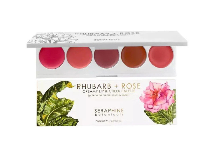 پالت رژ و رژگونه کرمی سرافین مدل Lip & Cheek Palette با ۴ رنگ طبیعی و وگان”